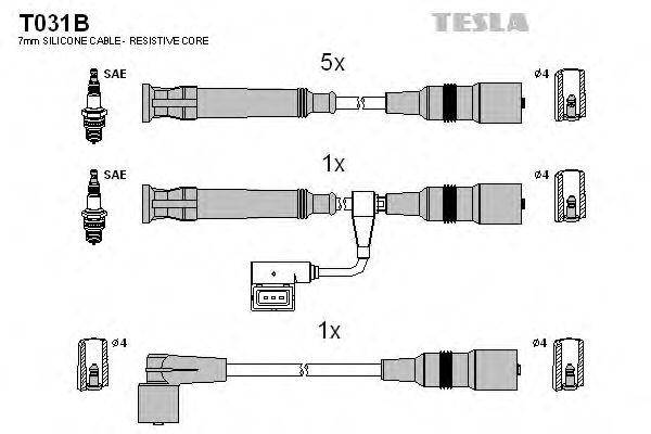 Imagine Set cablaj aprinder TESLA T031B