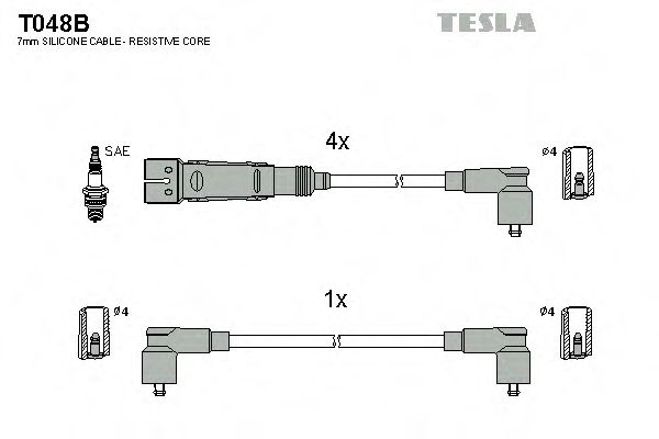 Imagine Set cablaj aprinder TESLA T048B