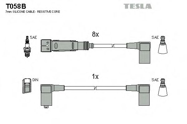 Imagine Set cablaj aprinder TESLA T058B