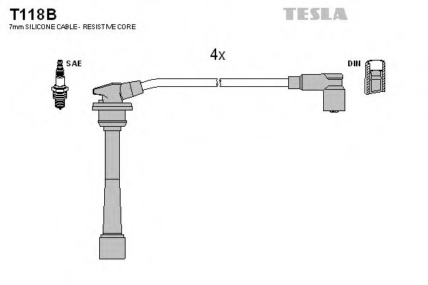 Imagine Set cablaj aprinder TESLA T118B