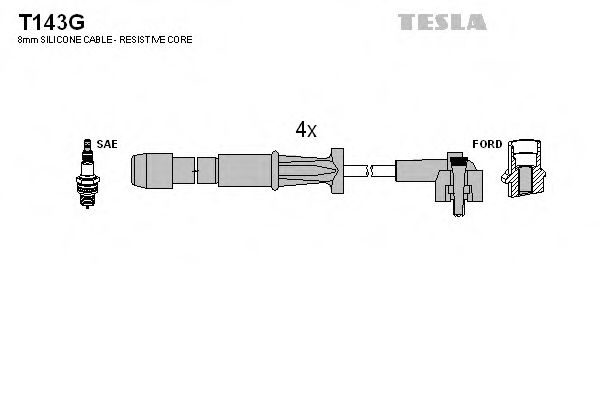 Imagine Set cablaj aprinder TESLA T143G