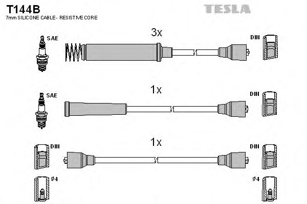 Imagine Set cablaj aprinder TESLA T144B