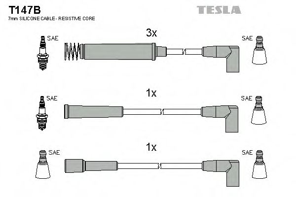 Imagine Set cablaj aprinder TESLA T147B