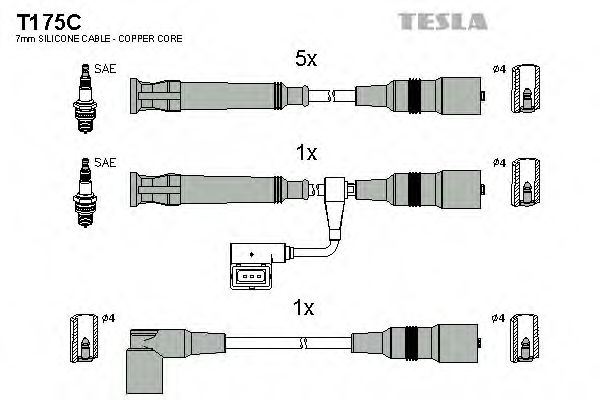 Imagine Set cablaj aprinder TESLA T175C