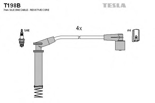 Set cablaj aprinder TESLA T198B