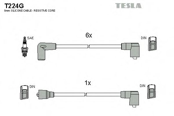 Imagine Set cablaj aprinder TESLA T224G