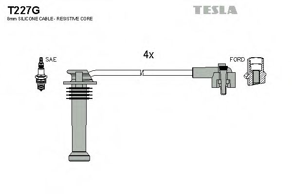 Imagine Set cablaj aprinder TESLA T227G