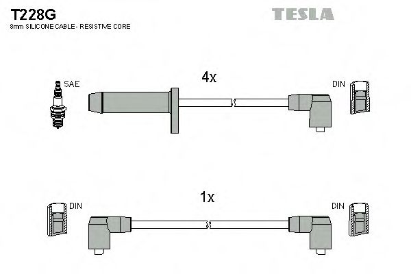 Imagine Set cablaj aprinder TESLA T228G