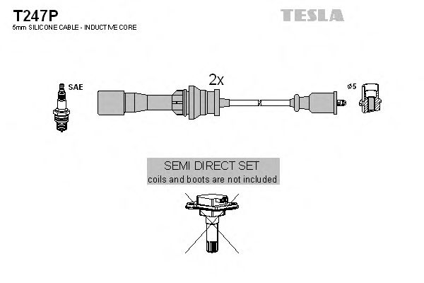 Imagine Set cablaj aprinder TESLA T247P