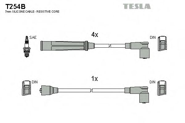 Imagine Set cablaj aprinder TESLA T254B