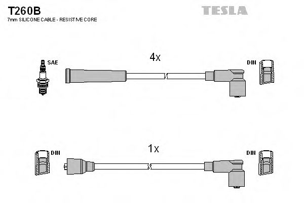 Imagine Set cablaj aprinder TESLA T260B