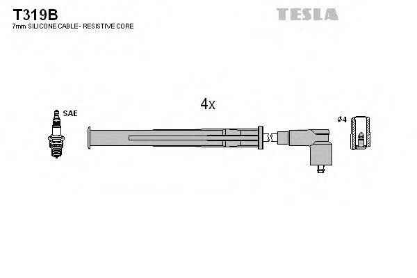 Imagine Set cablaj aprinder TESLA T319B