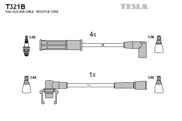 Imagine Set cablaj aprinder TESLA T321B