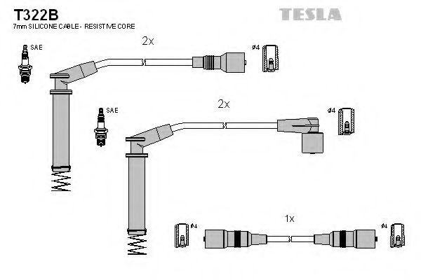 Imagine Set cablaj aprinder TESLA T322B