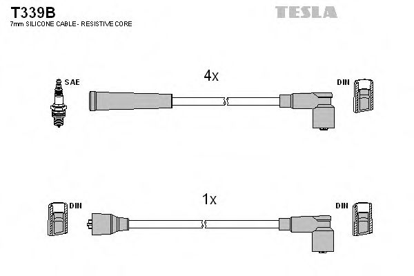 Imagine Set cablaj aprinder TESLA T339B