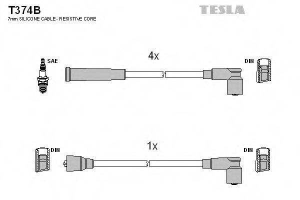 Imagine Set cablaj aprinder TESLA T374B