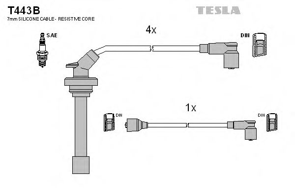 Imagine Set cablaj aprinder TESLA T443B