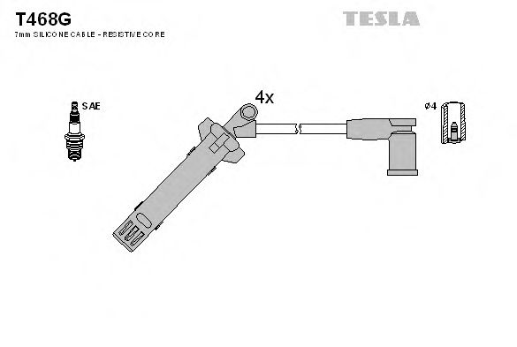 Imagine Set cablaj aprinder TESLA T468G