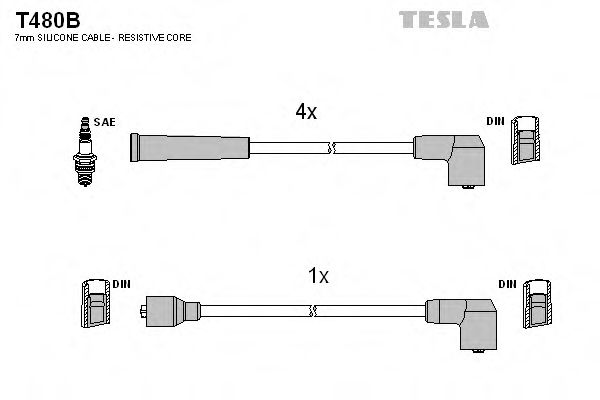 Imagine Set cablaj aprinder TESLA T480B