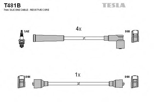 Imagine Set cablaj aprinder TESLA T481B