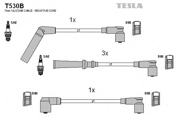 Imagine Set cablaj aprinder TESLA T530B