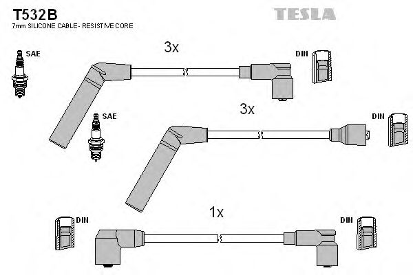 Imagine Set cablaj aprinder TESLA T532B