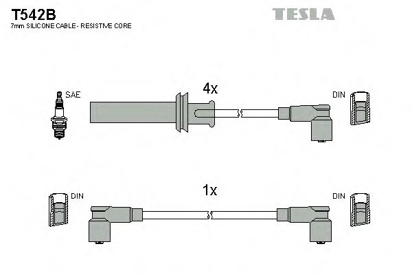 Imagine Set cablaj aprinder TESLA T542B