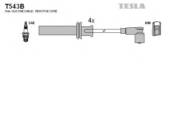 Imagine Set cablaj aprinder TESLA T543B