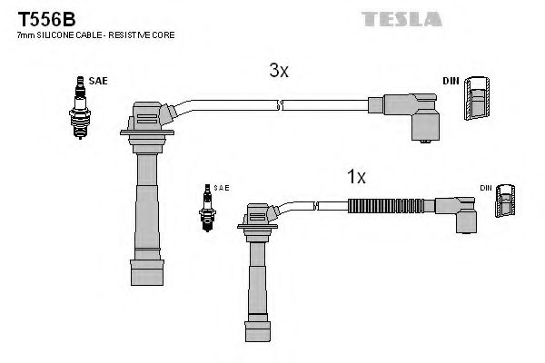 Imagine Set cablaj aprinder TESLA T556B