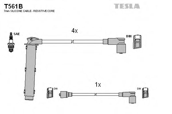 Imagine Set cablaj aprinder TESLA T561B