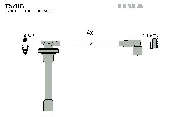 Imagine Set cablaj aprinder TESLA T570B