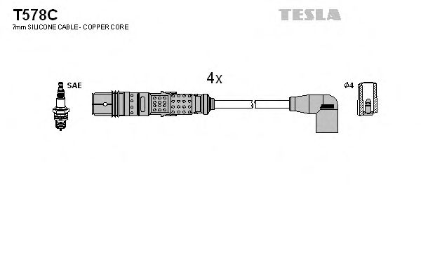 Imagine Set cablaj aprinder TESLA T578C