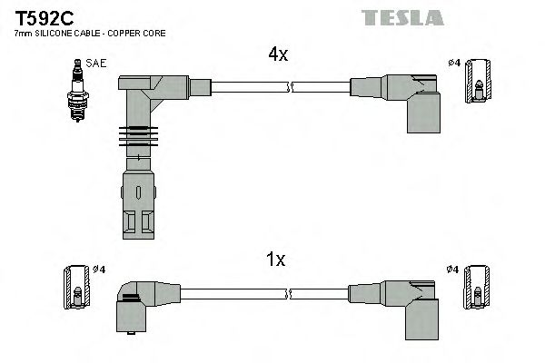 Imagine Set cablaj aprinder TESLA T592C