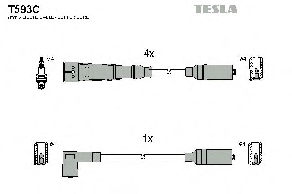 Imagine Set cablaj aprinder TESLA T593C