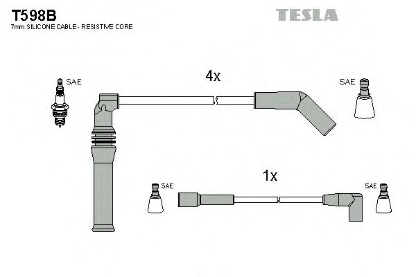 Imagine Set cablaj aprinder TESLA T598B