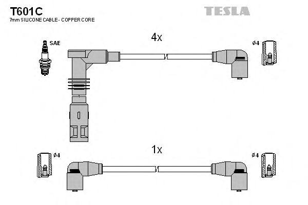 Imagine Set cablaj aprinder TESLA T601C