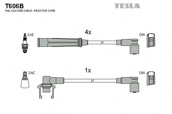 Imagine Set cablaj aprinder TESLA T606B