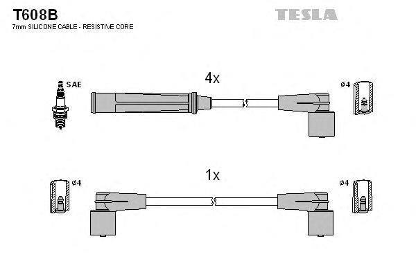 Imagine Set cablaj aprinder TESLA T608B