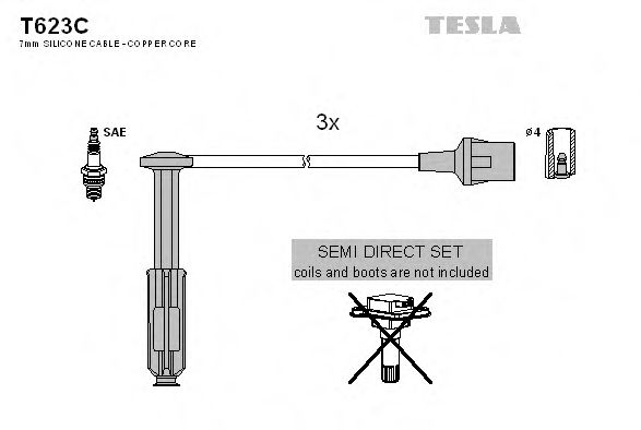 Imagine Set cablaj aprinder TESLA T623C