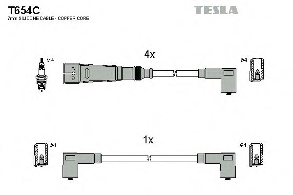 Imagine Set cablaj aprinder TESLA T654C