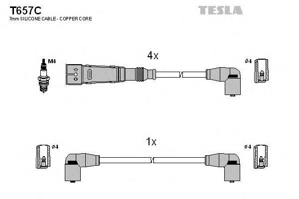 Imagine Set cablaj aprinder TESLA T657C