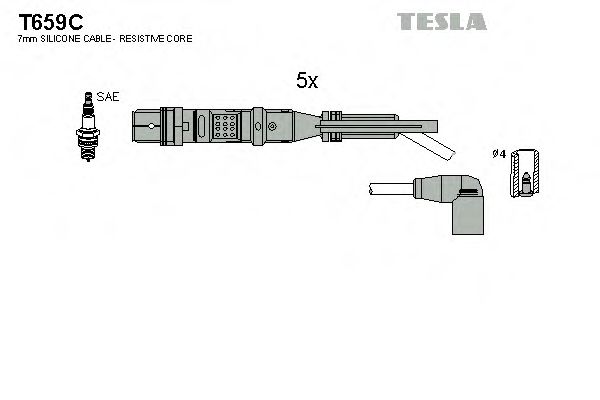 Imagine Set cablaj aprinder TESLA T659C