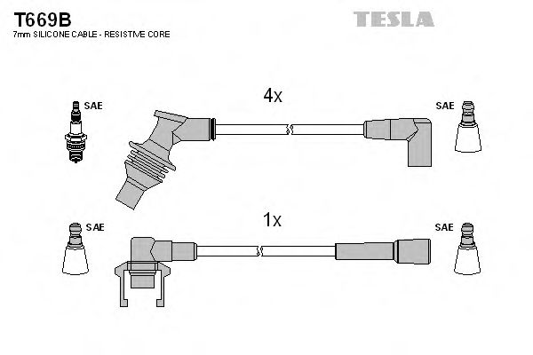 Imagine Set cablaj aprinder TESLA T669B