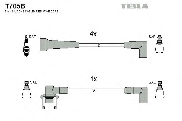 Imagine Set cablaj aprinder TESLA T705B