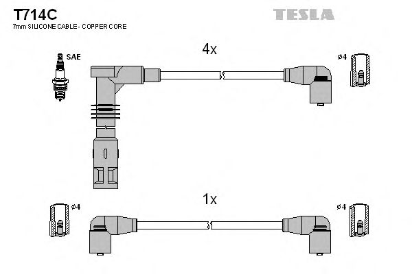 Imagine Set cablaj aprinder TESLA T714C