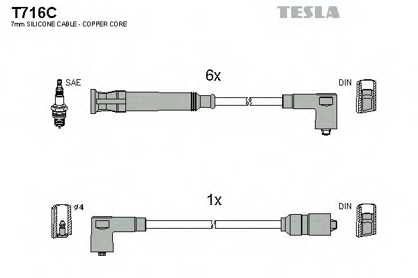 Imagine Set cablaj aprinder TESLA T716C