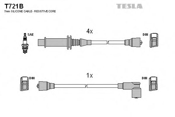 Imagine Set cablaj aprinder TESLA T721B