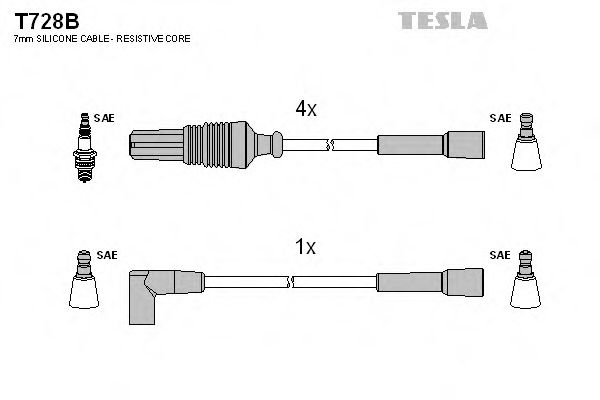 Imagine Set cablaj aprinder TESLA T728B