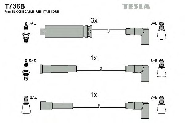 Imagine Set cablaj aprinder TESLA T736B