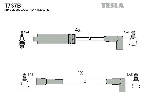 Imagine Set cablaj aprinder TESLA T737B